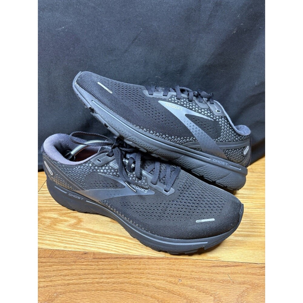Brooks Ghost 14 Men's 13 Running Shoes Triple Black 1103691D020 Sneaker Trainer